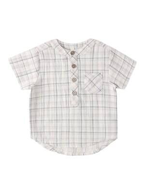 NEW QUINCY MAE boys jaxson shirt in blue plaid
